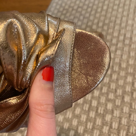Sam Edelman Circus Rose Gold Bow Sandal Heels 10 - Picture 7 of 11
